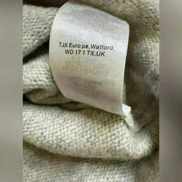 Adrienne Vittadini  Wool Cowl Neck Ribbed Side Split Buttons Fall Winter Sweater - Picture 4 of 8